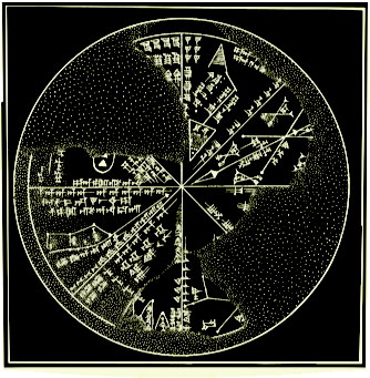 K8538, part of a circular clay tablet with depictions of constellations (planisphere)